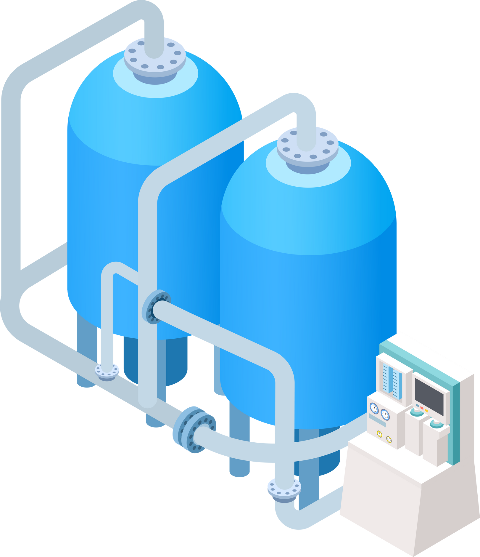 water purification technology isometric